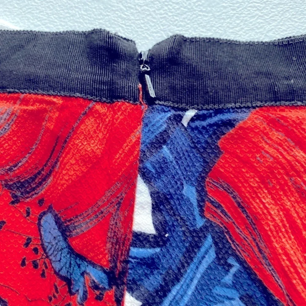 Anthropology Moulinette Soeurs Poppies Skirt Red Blue Size 2